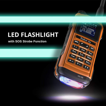 Radioddity GS-5B Dual Band Ham Radio Handheld, Long Range Two Way Radio with BT