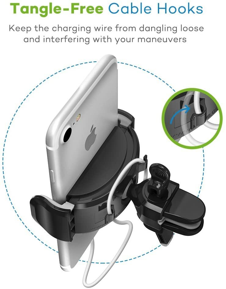 VAVA Phone Holder for Car Mount for Air Vent with Cable Hooks 360° Rotatable Joi