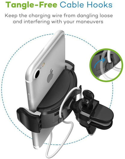 VAVA Phone Holder for Car Mount for Air Vent with Cable Hooks 360° Rotatable Joi