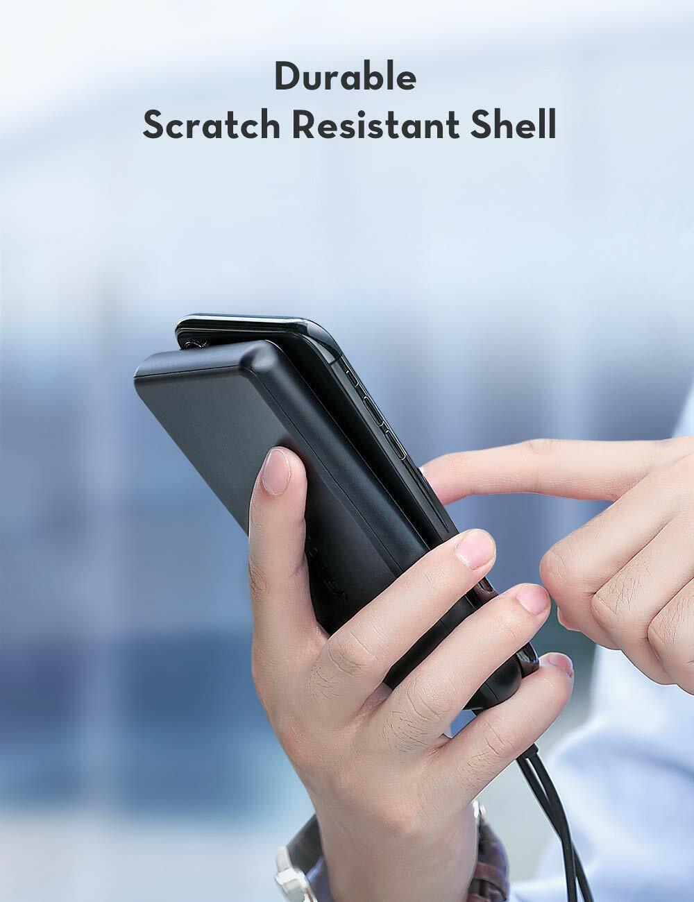 RAVPower 10000mAh Power Bank Ultra Slim External Battery Pack 3.4A iSmart Output