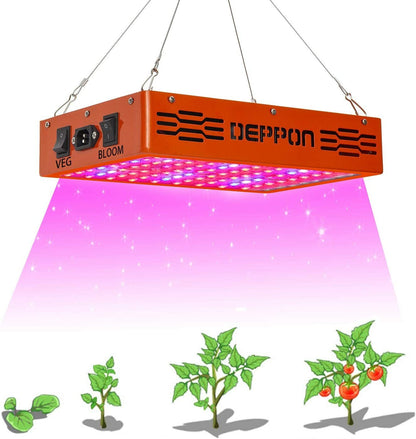 Deppon 600W LED Grow Light Full Spectrum Dual-Chip Grow Lamp