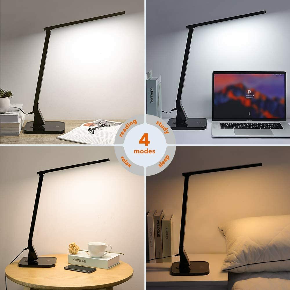 TaoTronics LED Desk Lamp with USB 4 Lighting Modes 5 Brightness1h Timer DL01