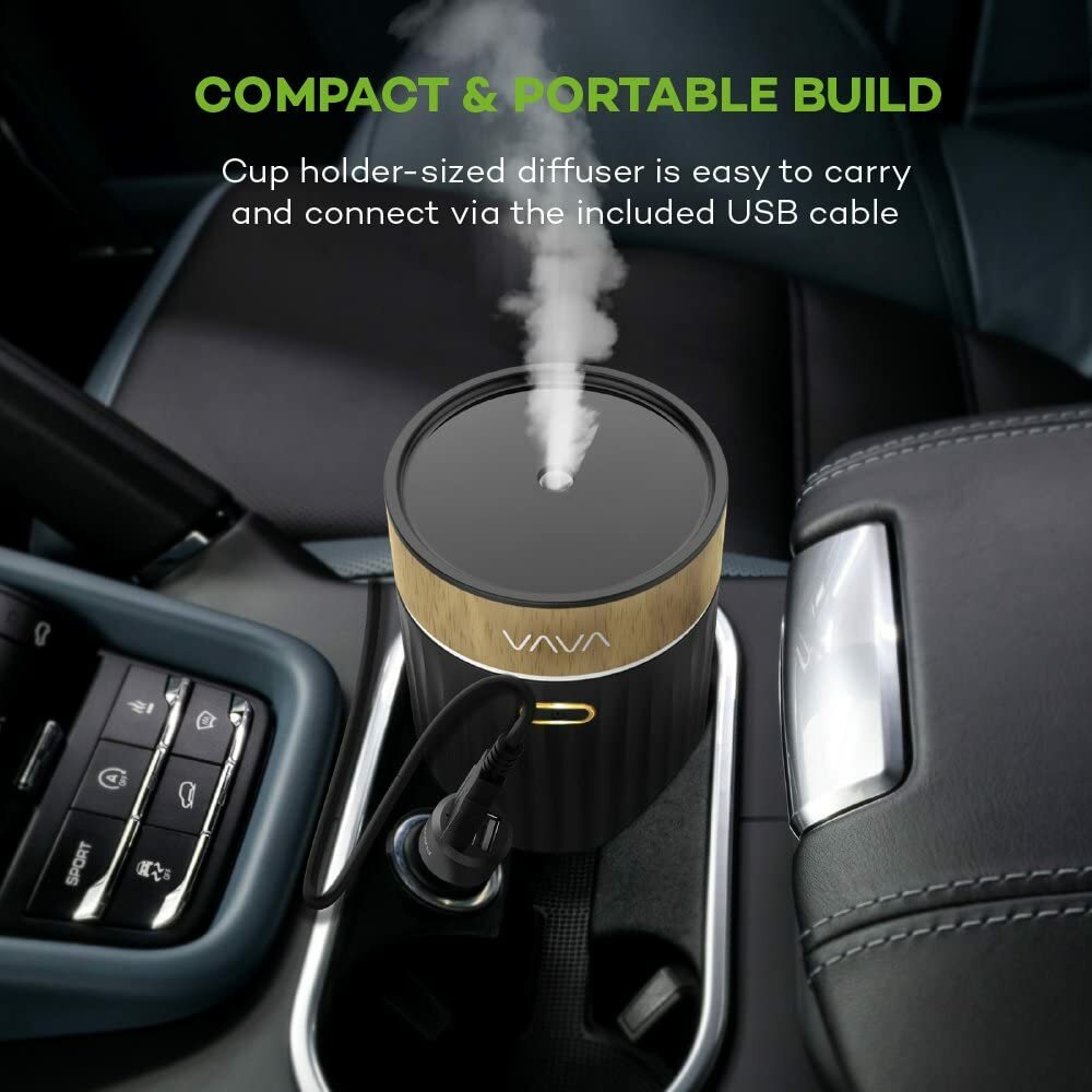 VAVA Car Essential Oil Diffuser 60ml Portable USB Aroma Diffuser Ulstrasonic