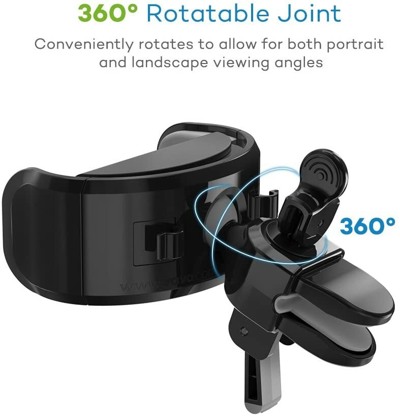 VAVA Phone Holder for Car Mount for Air Vent with Cable Hooks 360° Rotatable Joi