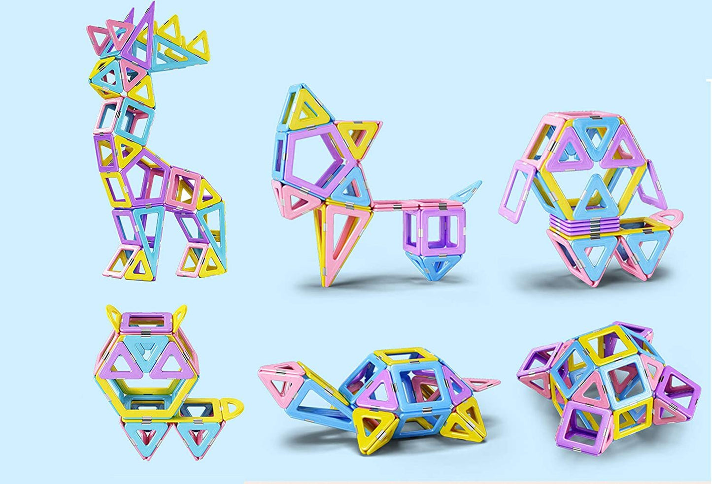 108 Piece Magnetic Tiles Magnet Building Blocks Birthday Gift dreambuilder