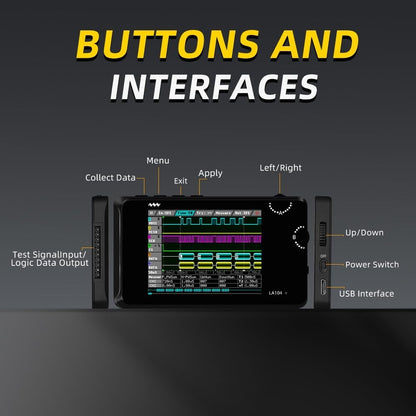 MINIWARE Pocket Logic Analyzer LA104, Portable Mini Size Handheld, Built-in R...
