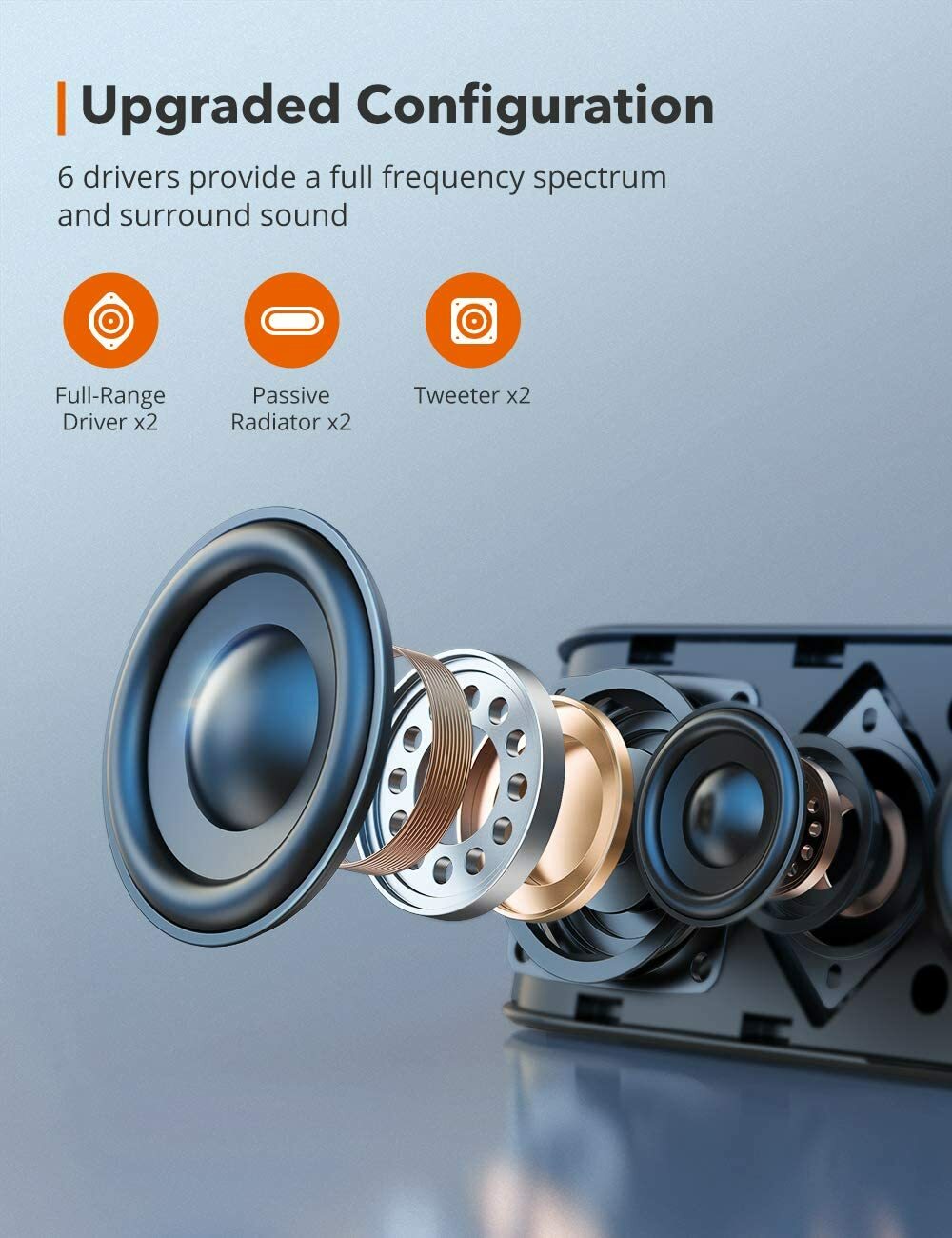 TaoTronics Computer Speaker, Bluetooth 5.0 Wireless PC Soundbar sk028