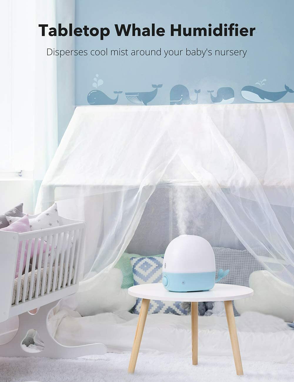 TaoTronics 3-IN-1 Humidifier with Essential Oil Diffuser and Night Light