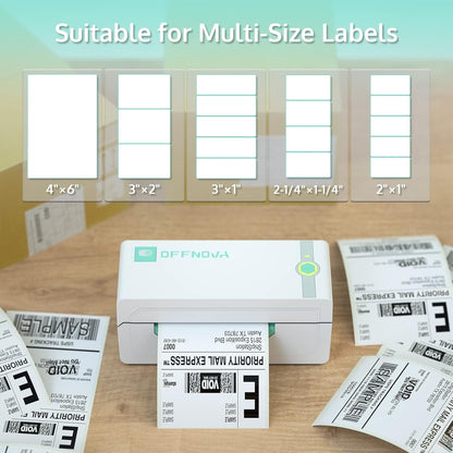 OFFNOVA Bluetooth Label Printer, 4” x 6” Thermal Label Printer for Shipping Pack