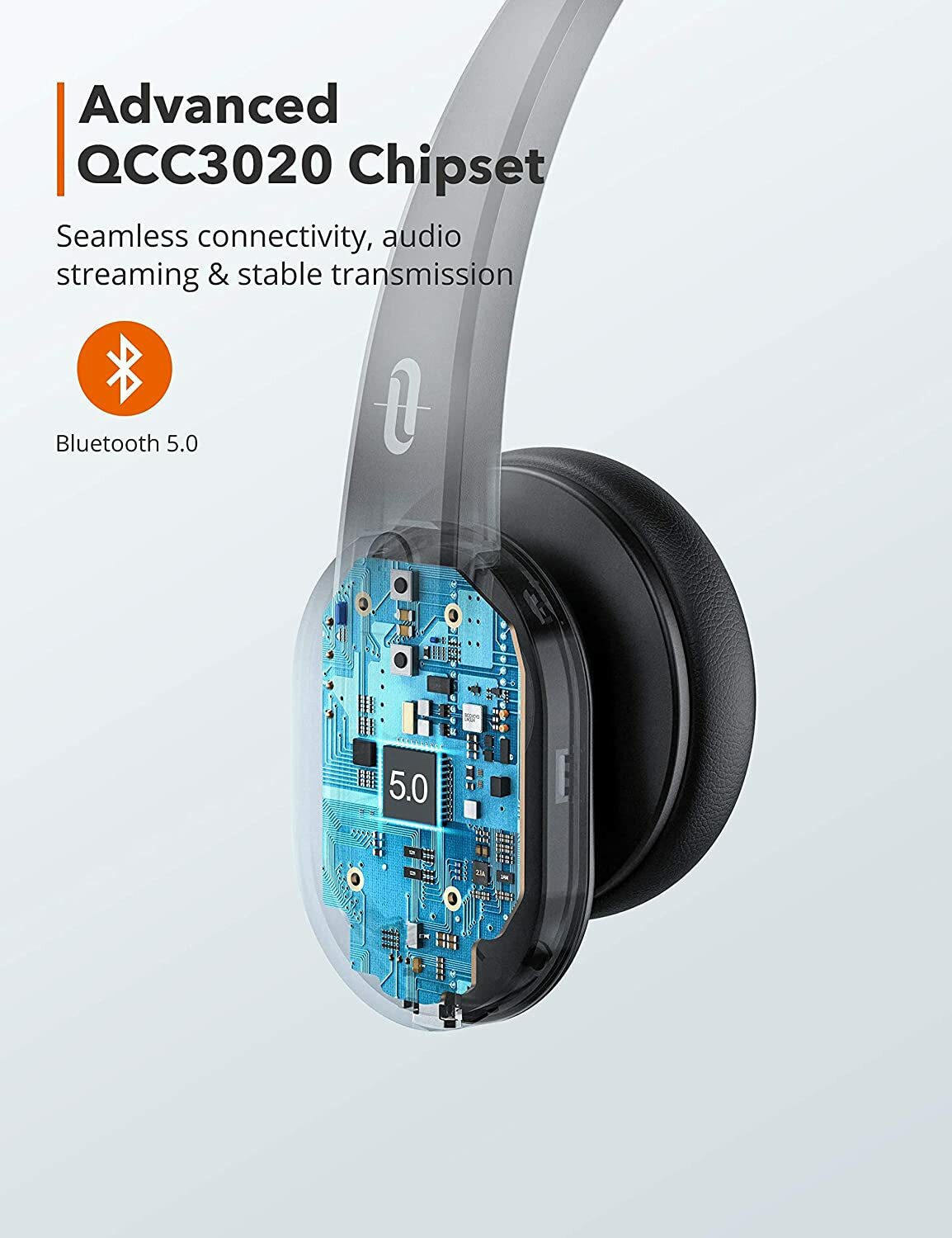 TaoTronics Trucker Bluetooth Headset with Microphone on ear 34h headphones