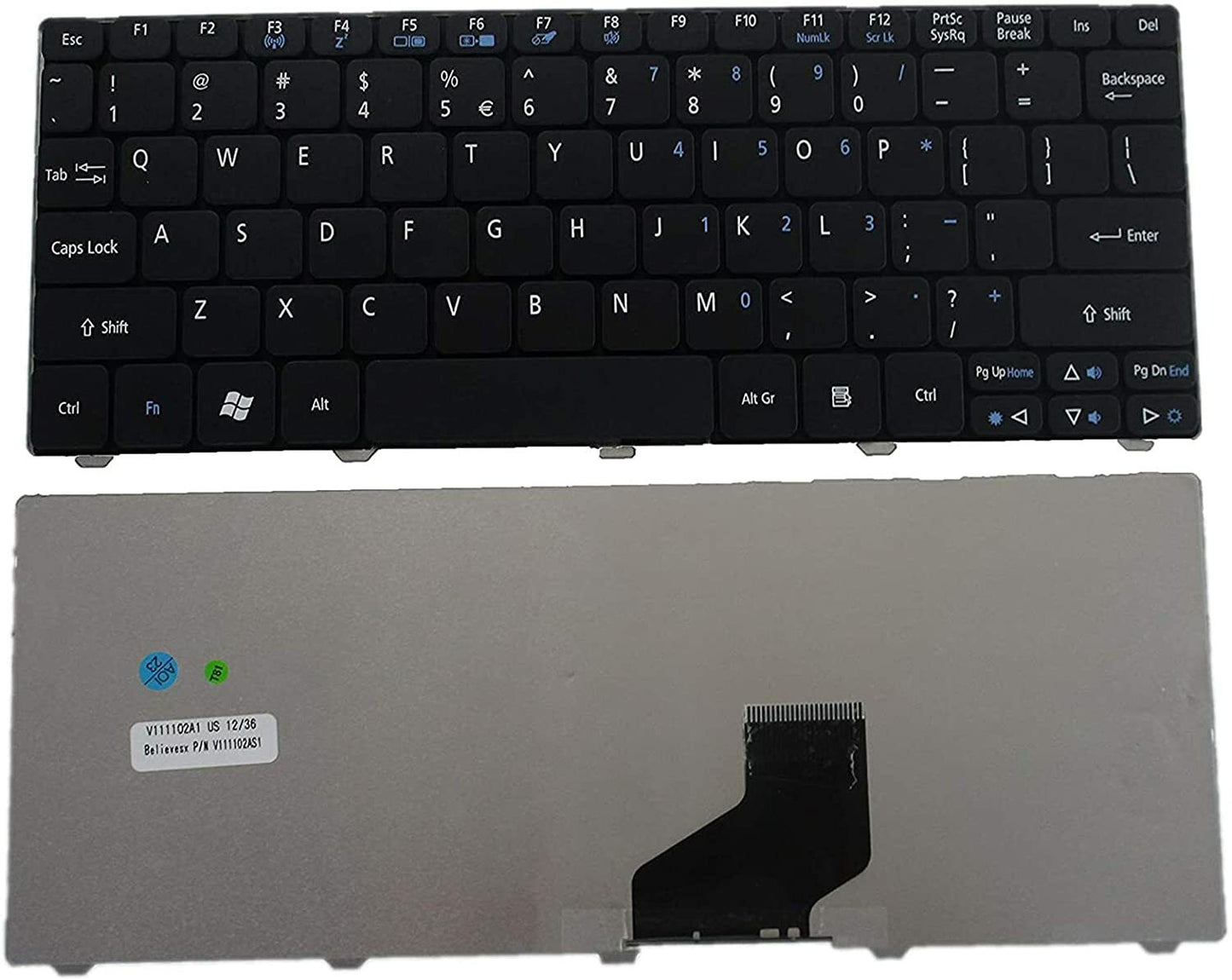 Notebook Keyboard Replacement for Aspire One D255 D255E D257 D260 D270 521H 532H