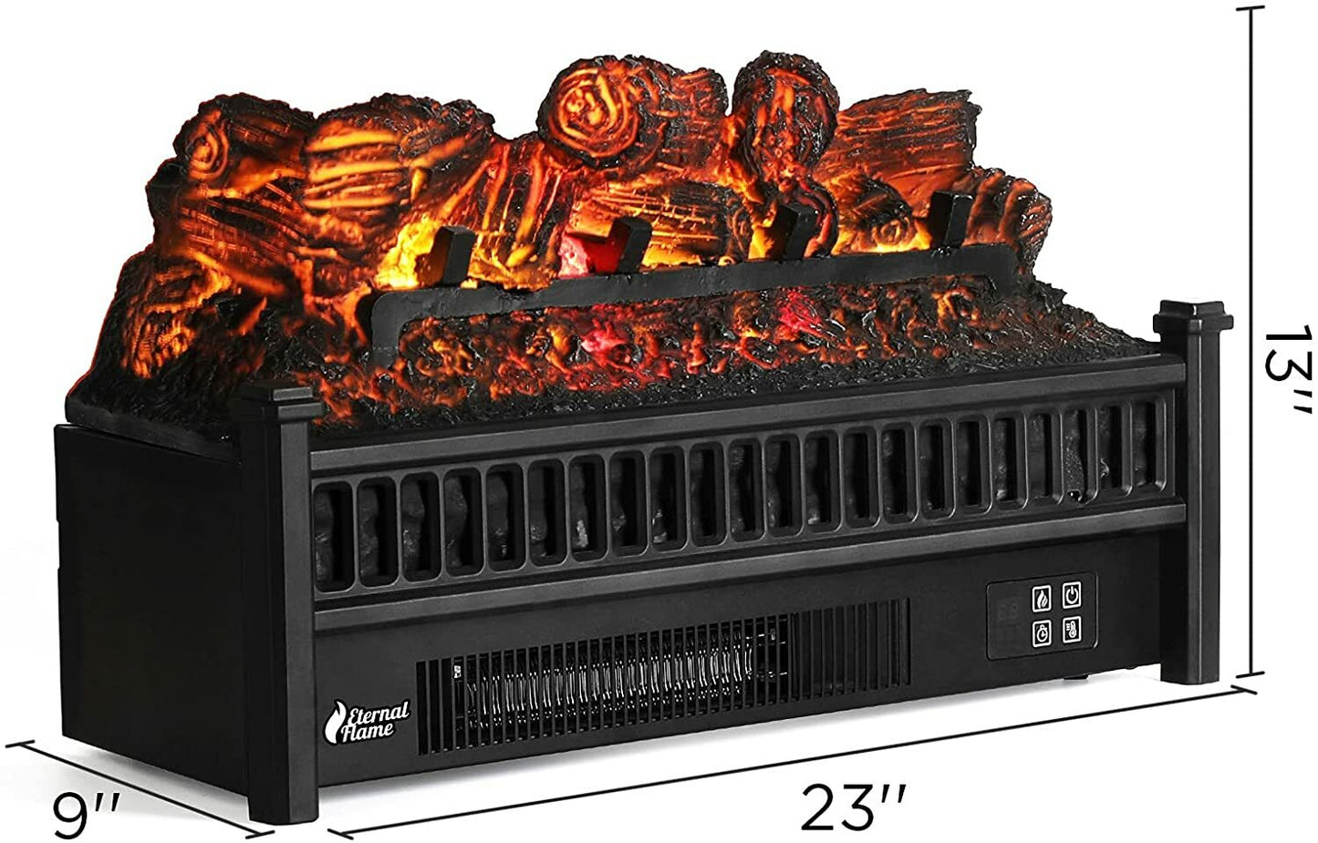Eternal Flame EF23-PB Electric Fireplace Logs 23" Remote Control Fireplace Inser