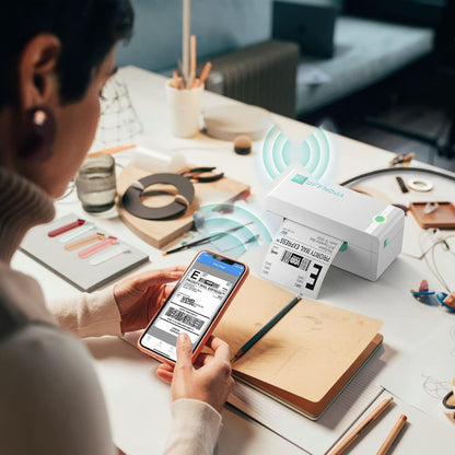 OFFNOVA Bluetooth Label Printer, 4” x 6” Thermal Label Printer for Shipping Pack