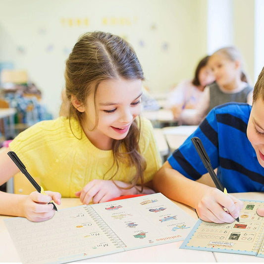 12 Pieces Magic Practice Copybook for Kids The Print Handwiriting Workbook