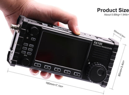 Xiegu X6100 HF Radio Transceiver 10W Full Mode SDR Radio Supports BT with 4" LCD