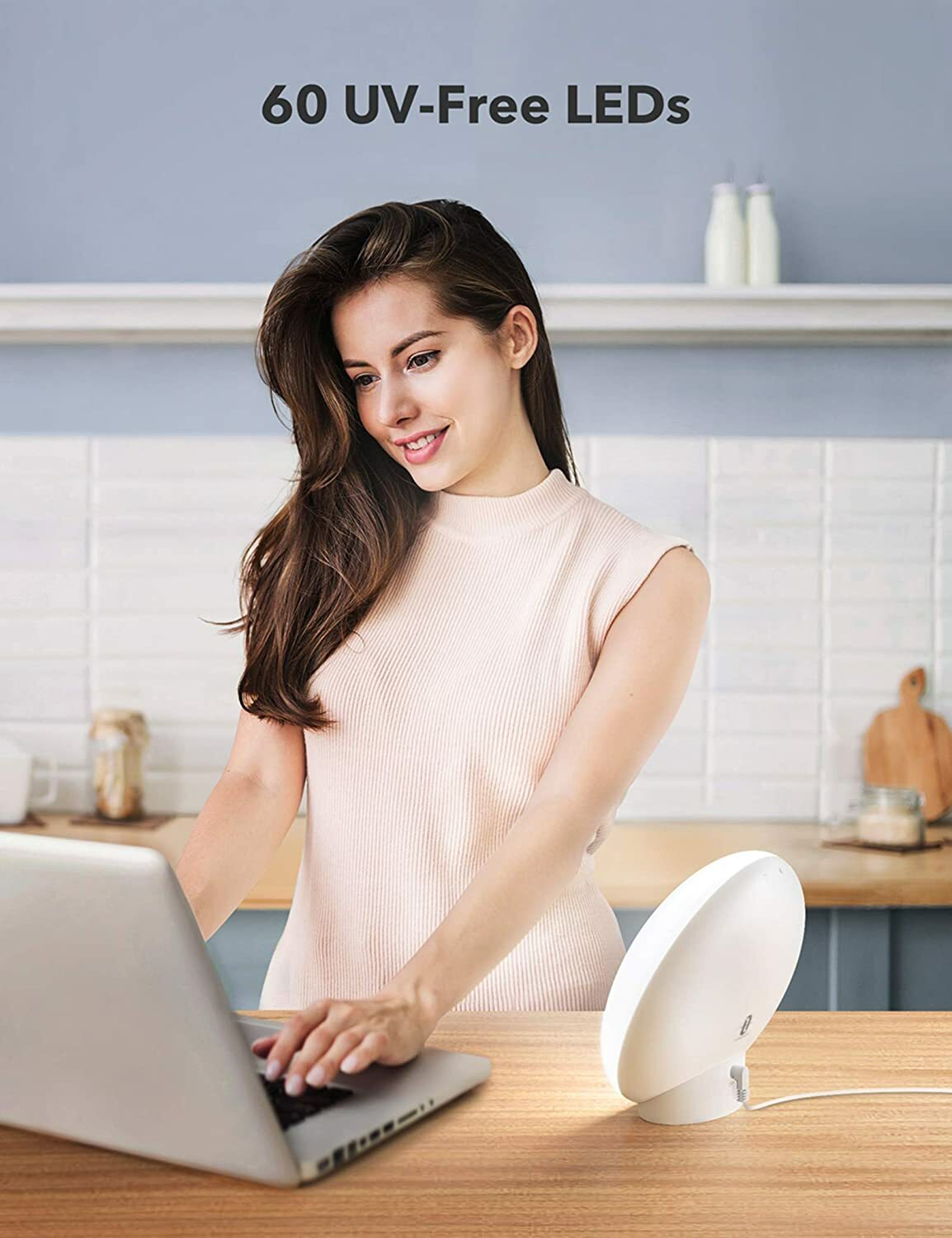 TaoTronics Light Therapy Lamp Touch Control with Continuous Brightness Levels