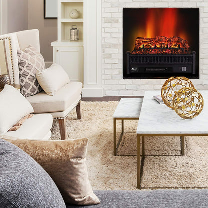 Eternal Flame EF23-PB Electric Fireplace Logs 23" Remote Control Fireplace Inser