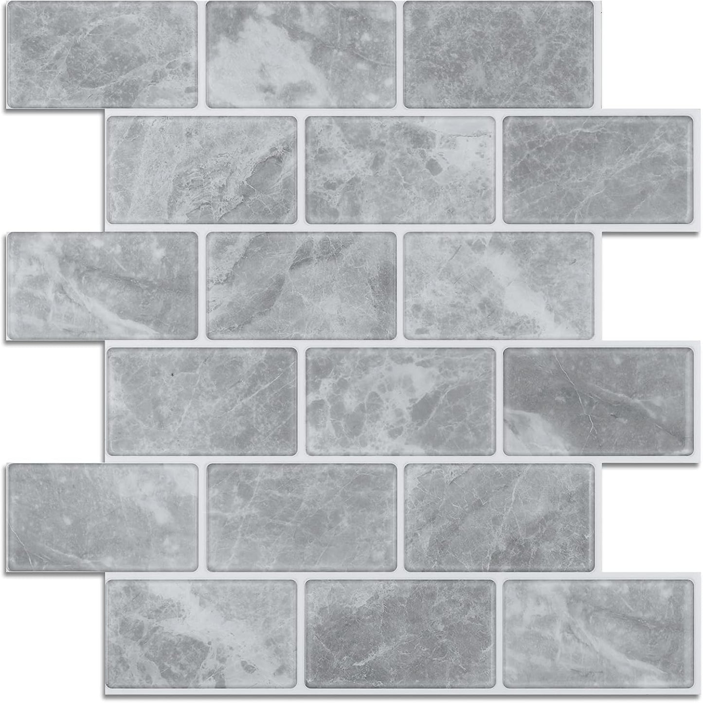 5-Sheet 12" x 12" Thicker Design Stick on Backsplash Tiles